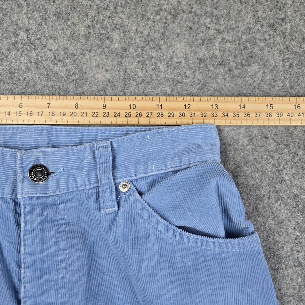 Vtg 80s Levis Corduroy Pants Womens 26x32 Blue High Waist Mom Pastel Chic Boho - Picture 9 of 13